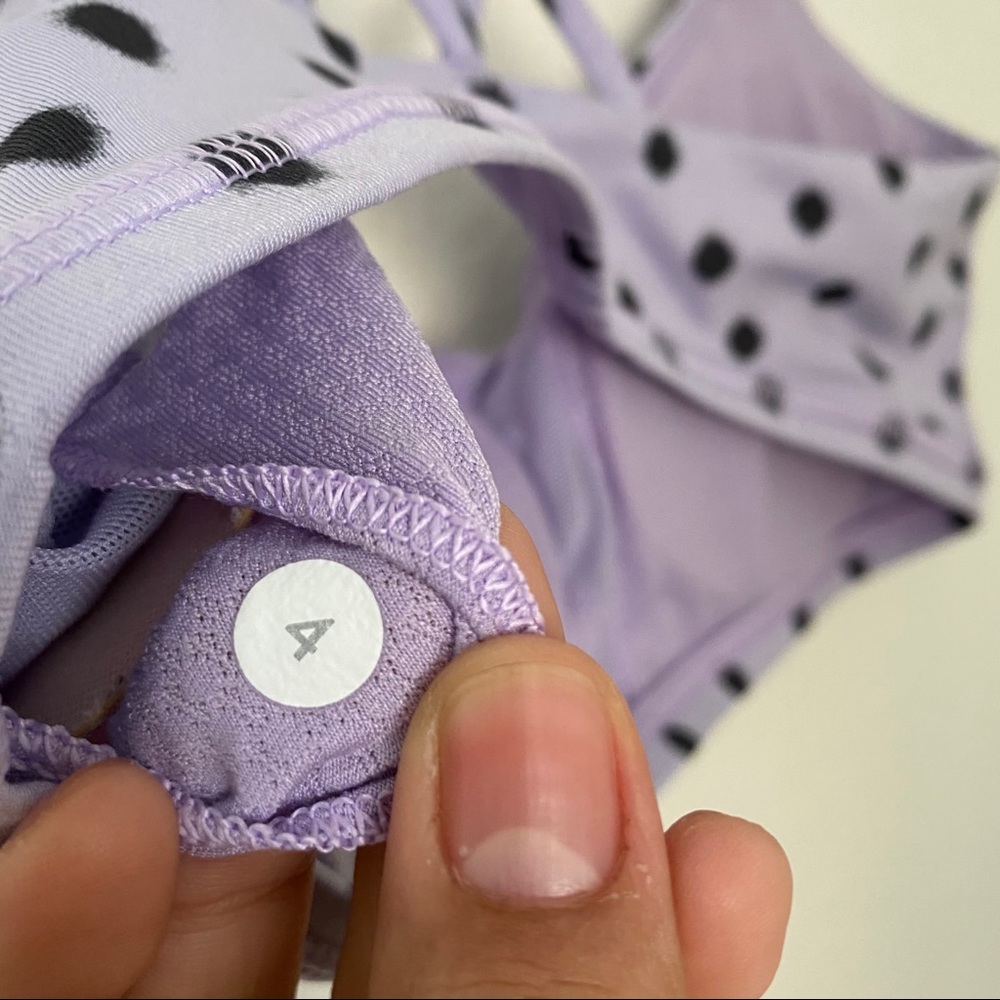 Lululemon Free To Be Bra-High Noon Dot Lilac/Black - Picture 7 of 7